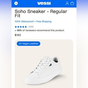 M9/W10 Vessi Soho waterproof comfort sneakers